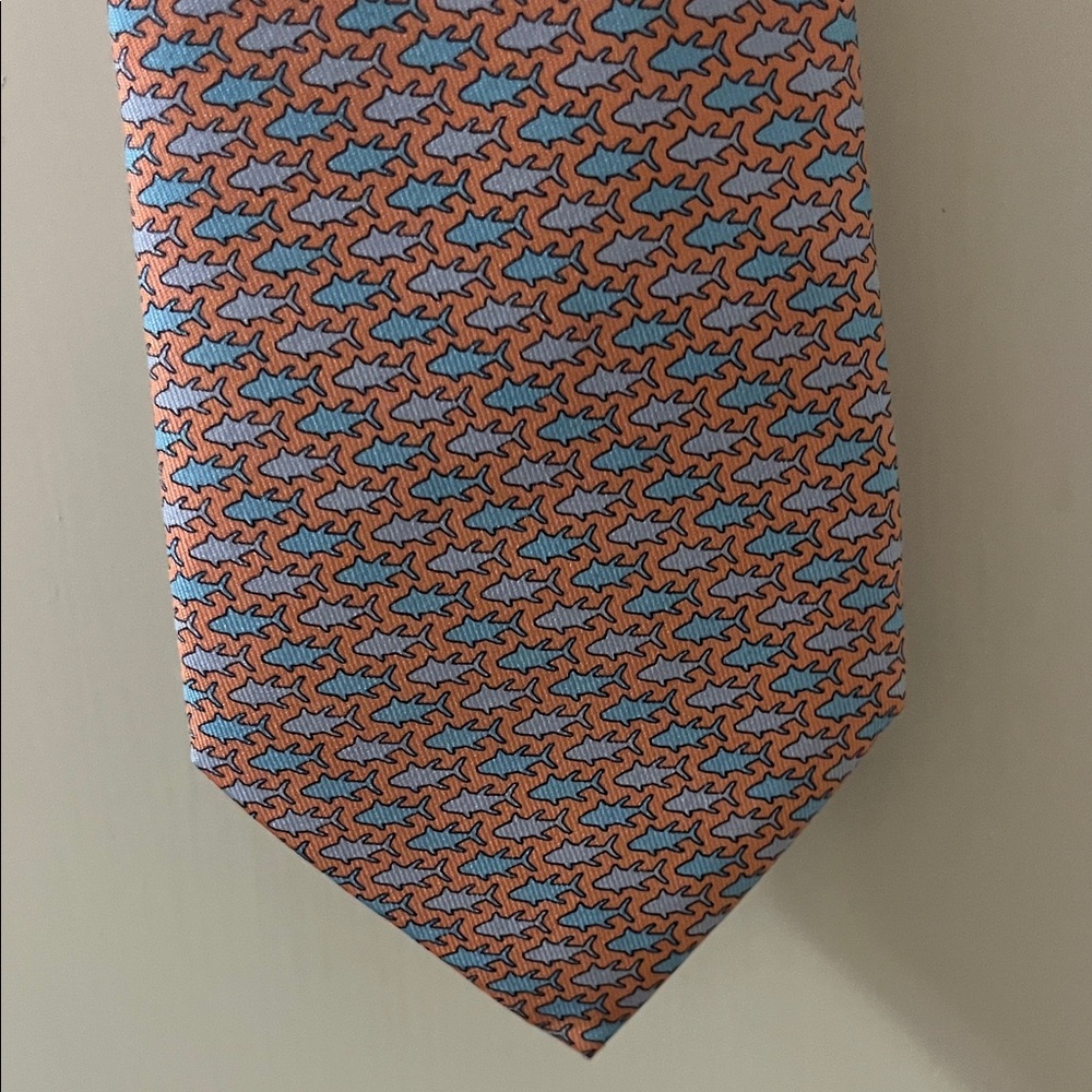 Vineyard Vines Tuna Orange Boys Tie
